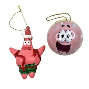 Set of Two Spongebob Squarepants/ Patrick Ornaments